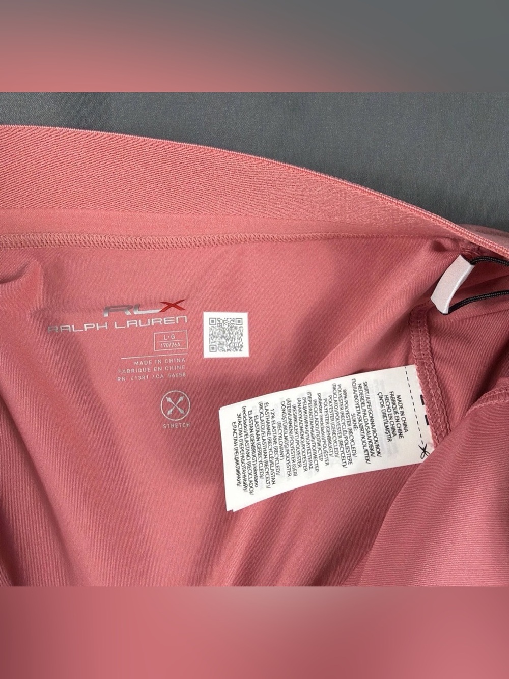 RLX Ralph Lauren Womens Golf Skort Large Pink Polyester Spandex - Picture 7 of 8